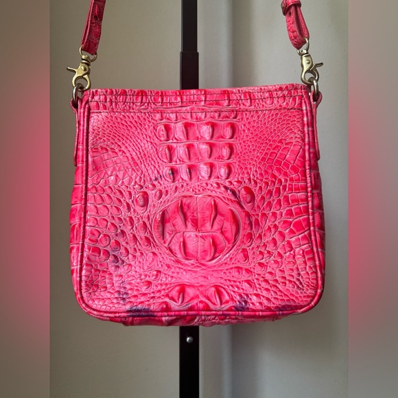 Brahmin Melbourne Cleo crossbody hot bright pink - Picture 11 of 16